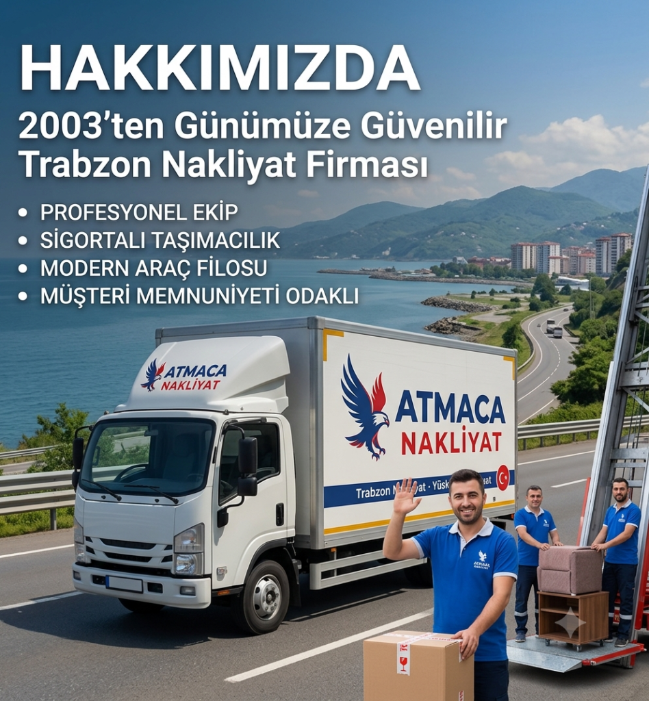 Hakkımızda Trabzon Atmaca nakliyat 2003 Yılında Trabzon'da kuruldu